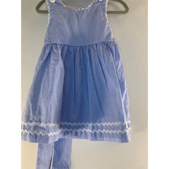 LIL CACTUS Girls Seersucker Sleeveless Dress / Size: 3-6 Months - Picture 7 of 9